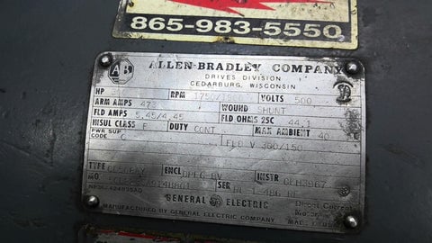 300 HP RPM Allen-Bradley 5CD223SA914B801, Fr, CD506AY, 500 VA, 150/300 VF - Image 2