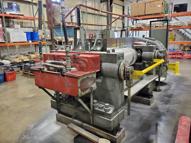 16" x 42" Kobe rubber mill, strip mill, 60 HP, 880 RPM, 460 VAC, Westinghouse starter - Image 3