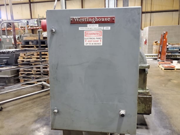 16" x 42" Kobe rubber mill, strip mill, 60 HP, 880 RPM, 460 VAC, Westinghouse starter - Image 6