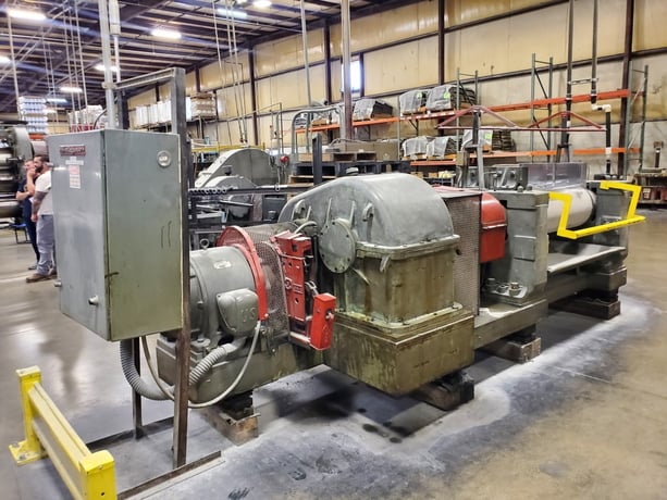 16" x 42" Kobe rubber mill, strip mill, 60 HP, 880 RPM, 460 VAC, Westinghouse starter - Image 9