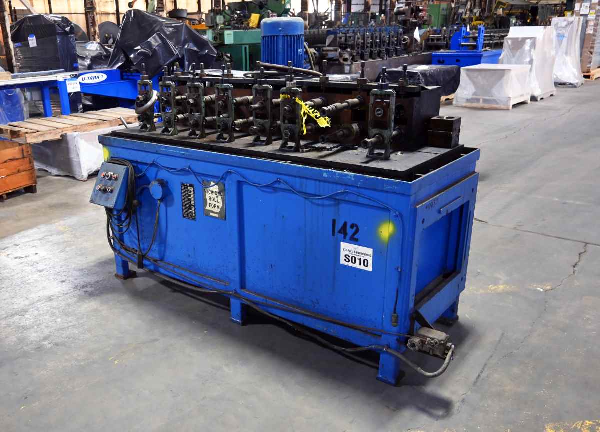 8 Stand, Michigan Roll Form #100R-8 rollformer, 1" spindle diameter, 8" roll space, 8" horizontal centers - Image 3