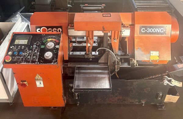 12" x 14" Cosen #C-300NC, automatic horizontal band saw, Taian PLC, 12" round, 5 HP, 328 FPM, 2010 - Image 2