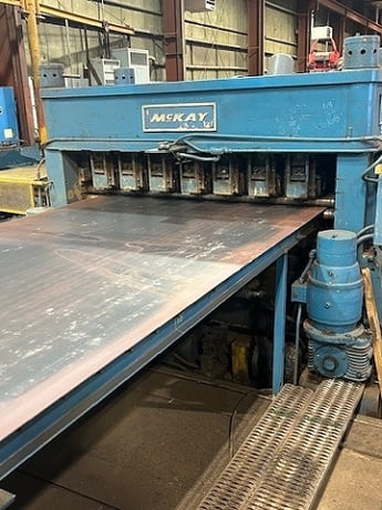 72" x .375" Cauffiel / McKay, Cut-To-Length line, 50000 lb., L to R, closed loop hydraulic system - Image 2