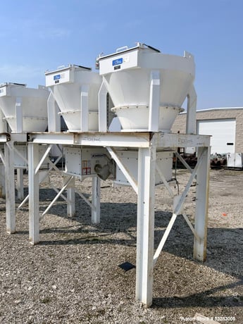 Tecnetics Industries #E12 F-2910 Tecweigh Dual Volumetric Feeder System with Hoppers. Includes (2) Tecweigh - Image 1