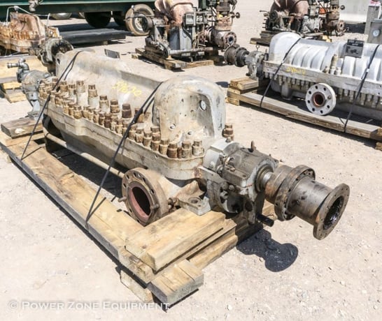 1190 GPM @ 3413' TDH, Byron-Jackson #4x6x9D-DVMX, Centrifugal Pump, Horz., 10-stage, 6" suction, 4" - Image 1