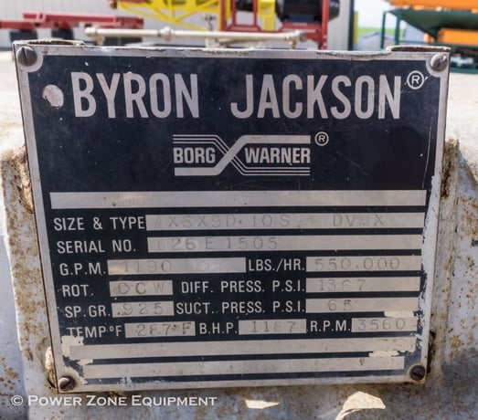 1190 GPM @ 3413' TDH, Byron-Jackson #4x6x9D-DVMX, Centrifugal Pump, Horz., 10-stage, 6" suction, 4" - Image 9
