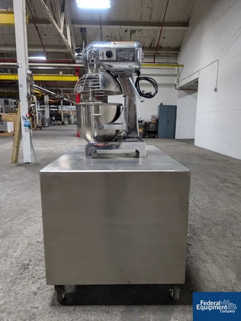 5 gallon Hobart #A-200, Mixer, Stainless Steel, 20 qt, .5 hp, 115V., bowl & beater, mounted on cabinet - Image 3