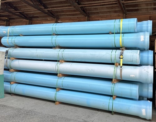 PVC C900 Pipe, 16" - 20', 16 DR 18 EB, MFG. JM Eagle, Blue Brute, 53 pipes available - Image 3