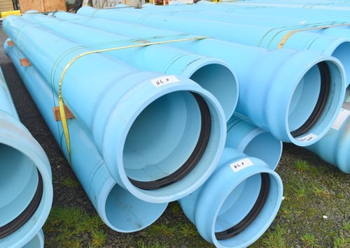 PVC C900 Pipe, 16" - 20', 16 DR 18 EB, MFG. JM Eagle, Blue Brute, 53 pipes available - Image 7