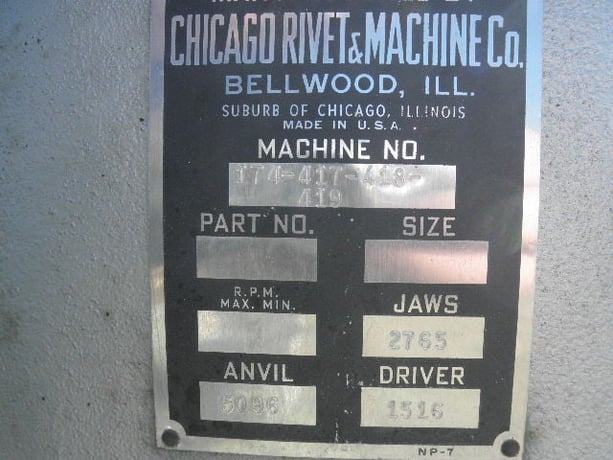 Chicago Rivet & Machine Co., Automatic Riveter - Image 6