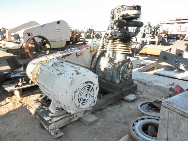 Kellogg #K35, Air Compressor, on skid, 20 HP, 1750 RPM, 208/220/440 V - Image 1