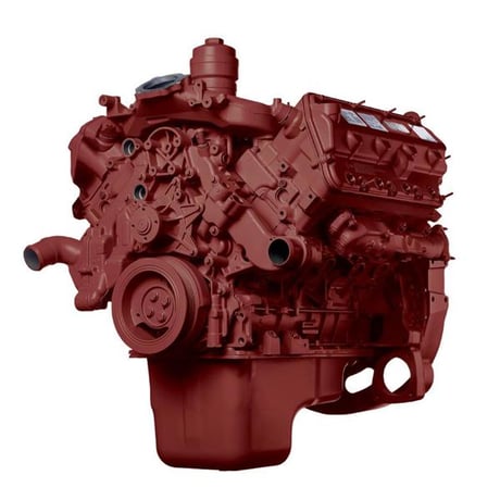 International MFX7, Long Block Diesel Truck Engine, Rebuilt - Image 1