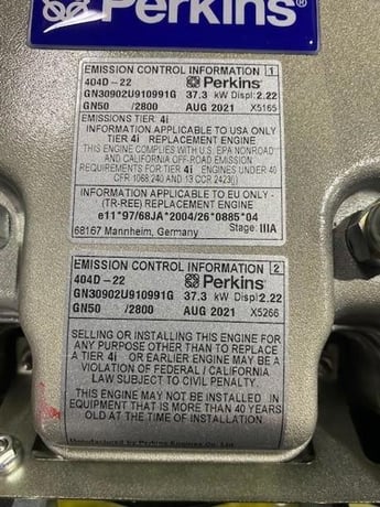 50 HP Caterpillar 3024, Complete Diesel Engine, New - Image 3