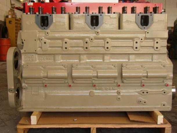 Cummins N14, Long Block Diesel Truck Engine, Rebuilt - Image 1