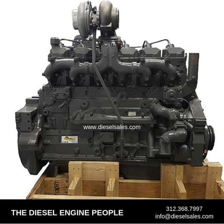 322/240 HP Komatsu SAA6D125E-2, Complete Diesel Engine, Rebuilt - Image 2