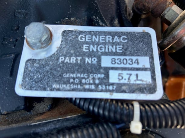 30 KW Generac #95A03723-S, Natural gas / LP generator, 3 phase, 632 hours, 120/208 Volts, load tested, 1995 - Image 7