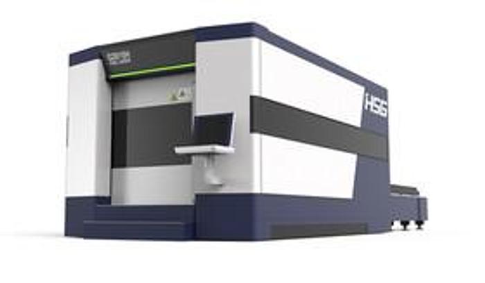 HSG #G3015H-6, 4G dual table fiber laser, 6000 watt, 5' x10'tbl., chiller, dust collector, new - Image 1
