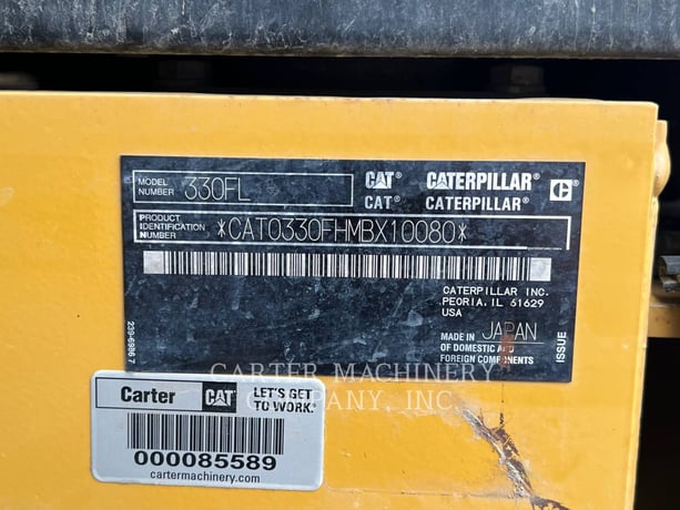 Caterpillar 330FL, Crawler Excavator, 3733 hours, S/N: MBX10080, 2017 - Image 6