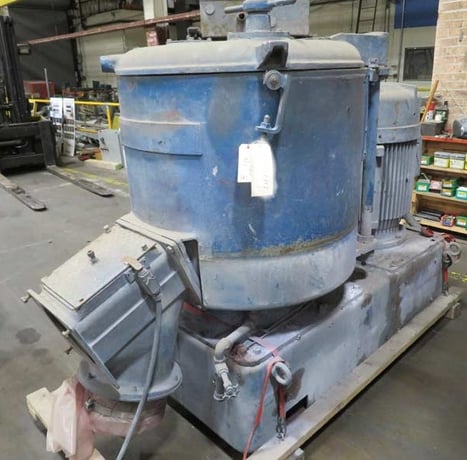 Henschel, high intensity mixer, 500 liter, air actuated discharge valve, 100/50 HP 2 speed motor - Image 1