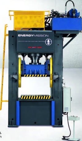 165 Ton, Energy Mission #HHP-150, hydraulic H-frame press, 11.8" stroke, 19.6"open height, 29.5"x29.5"tbl,new - Image 1