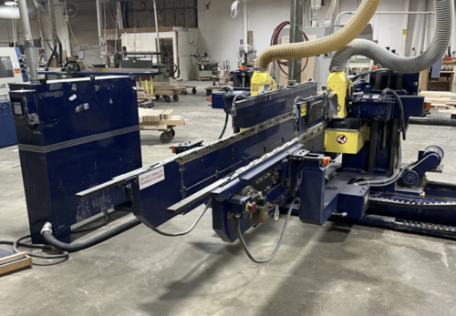 Jenkins double end tenoner, single station with (2) trim saws, Opens to 8', very good condition - Image 2