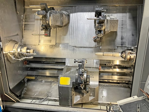 Index #G250, 3.5" bar, Siemens D Control, 2-spindles, 3500 RPM, live tools, Steady Rest, 2008 - Image 1