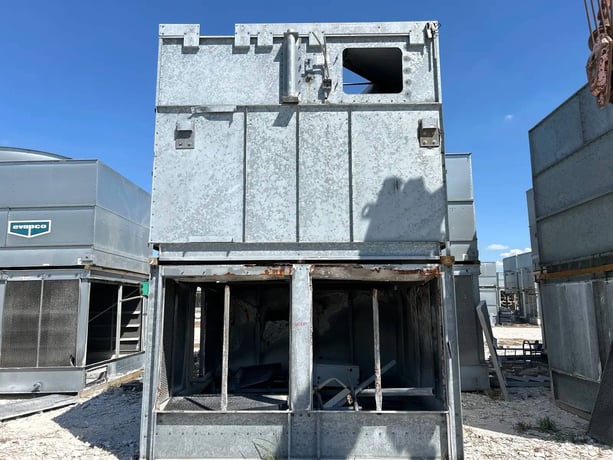 470 Ton, Imeco #IDC-1880-4, evaporative condenser, 2 motors, 1 tower units, 79525 cfm, 300 psi, 715 GPM, 2001 - Image 3