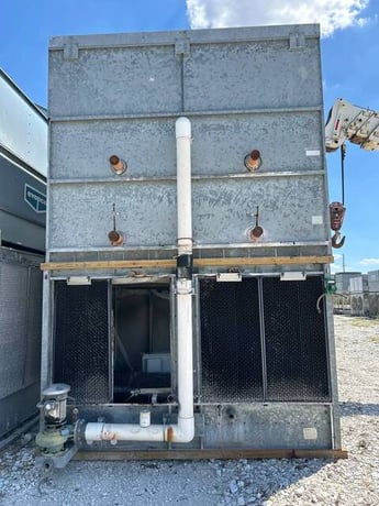 470 Ton, Imeco #IDC-1880-4, evaporative condenser, 2 motors, 1 tower units, 79525 cfm, 300 psi, 715 GPM, 2001 - Image 6