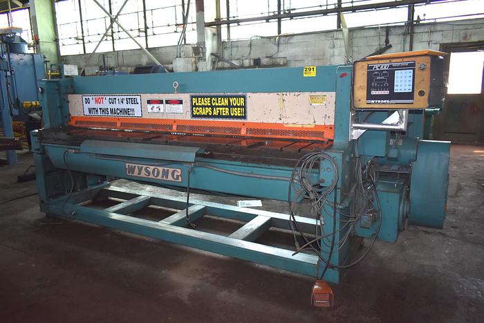 10 gauge x 10' Wysong #1010 CNC, Wysong PC100 Control, 36" back gauge, adjustable rake, no pit - Image 4