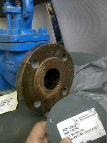 2" Industrial Cast Iron Globe Valves, 6.5" flange diameter - Image 3