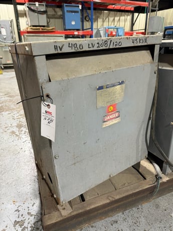 45 KVA 480 Primary, 208Y/120 Secondary, Square D #33749-17212-016, S/N 45T3H - Image 1
