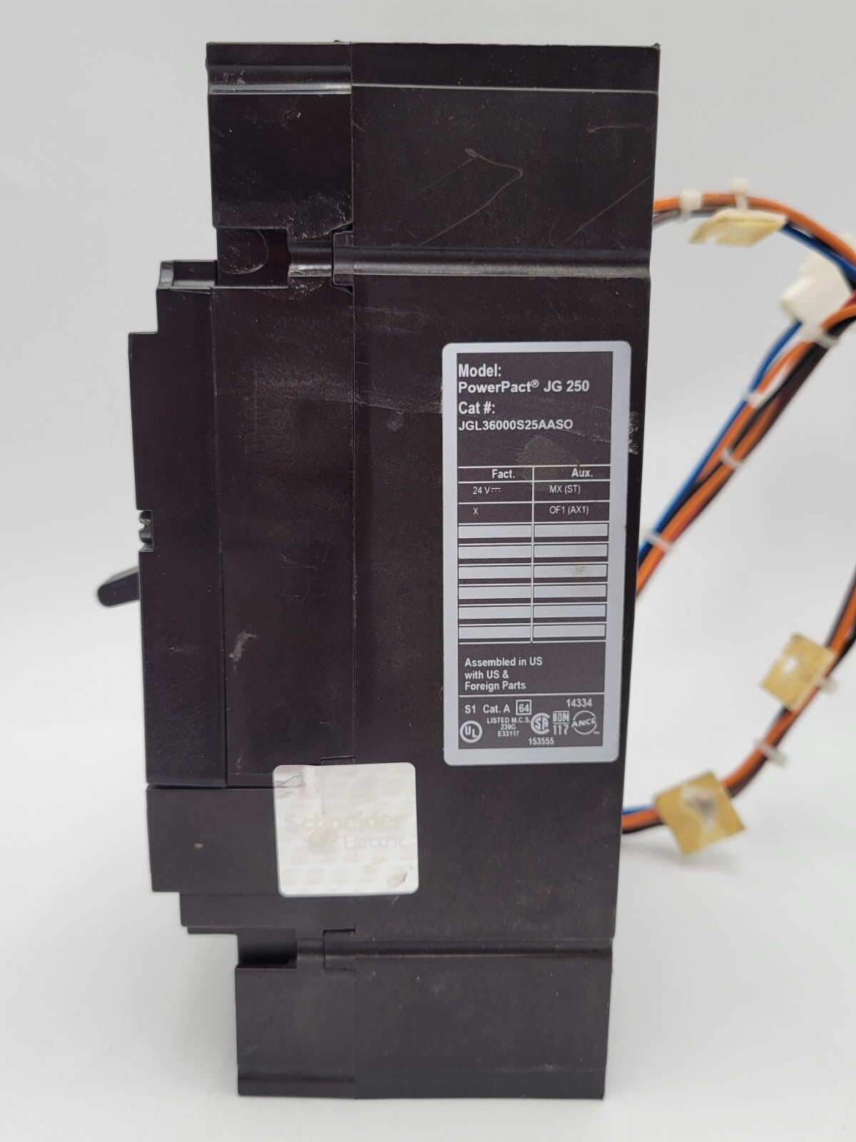 250 Amps, Square D, JGL36000S25AASO, Circuit Breaker, 600VAC 3PH - Image 7