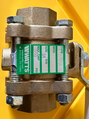 3/4" Watts #B-6800 / LFB6800 NPT, ball valve, 600 CWP, 450°F max, 2017 new (60 available) - Image 3