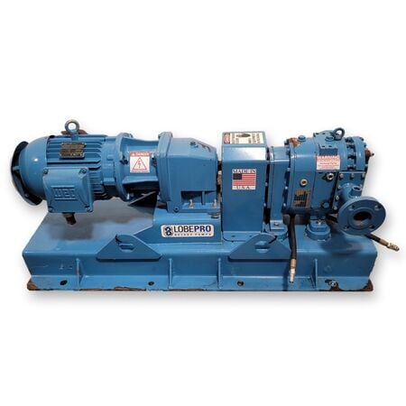 10-15 GPM @ 200 psi, Lobepro #SS8T, positive displacement rotary lobe pump, 5 HP, 200°F - Image 1