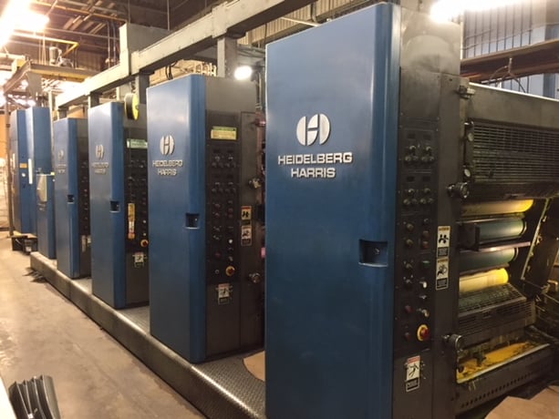 Heidelberg Harris #M110C, Web Press System, (5) Print Unit, 17.75" cutoff x 26.5 width, 1994 - Image 1