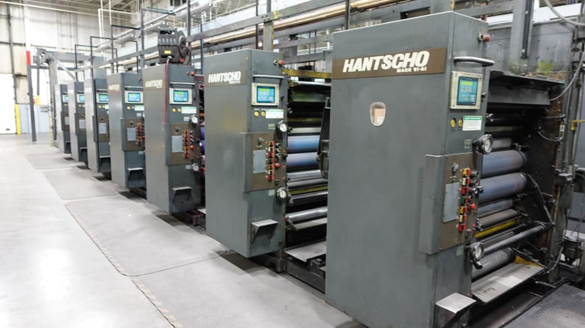 Hantscho #Mark-6A1, Web Offset Press, (1) Print Unit, (1) Web, 22.776" cutoff x 38" width, 50" Splicer roll - Image 1