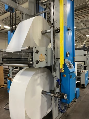 Muller Martini #A74, UV Web Offset Presses, (8) Unit, 22"/25.5" cutoff x 29" width, 50" Splicer roll, 2001 - Image 3