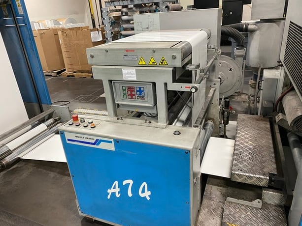 Muller Martini #A74, UV Web Offset Presses, (8) Unit, 22"/25.5" cutoff x 29" width, 50" Splicer roll, 2001 - Image 5