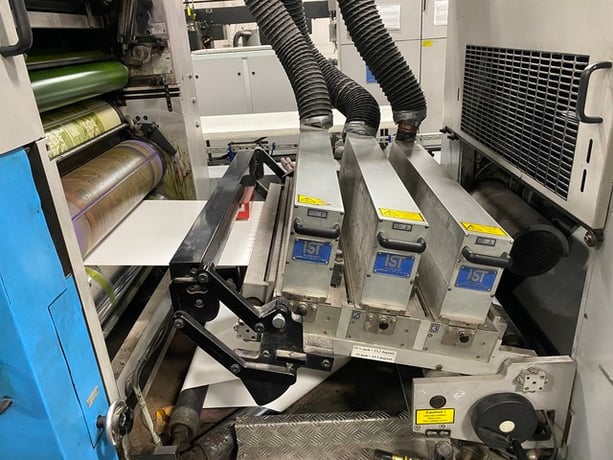 Muller Martini #A74, UV Web Offset Presses, (8) Unit, 22"/25.5" cutoff x 29" width, 50" Splicer roll, 2001 - Image 9