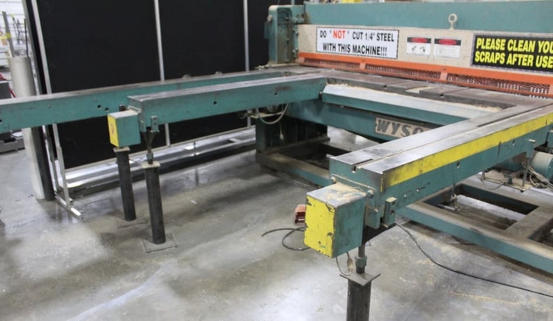 10 gauge x 10' Wysong #1010, power squaring shear, 60 SPM, PC100 Control, 36" front operated power back - Image 6