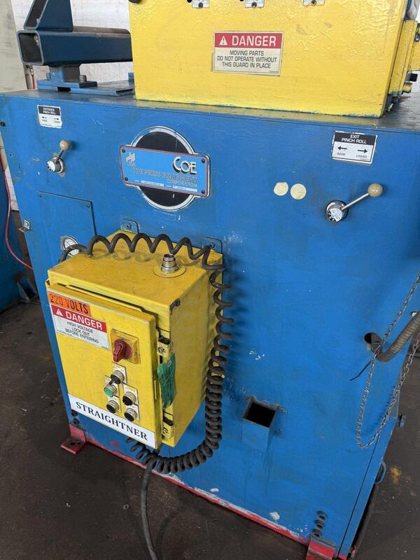 Coe #CPPS-PO-225-12, powered straightener, 12" x .187", 2-1/2" strightening rolls, 3" entry & exit - Image 10