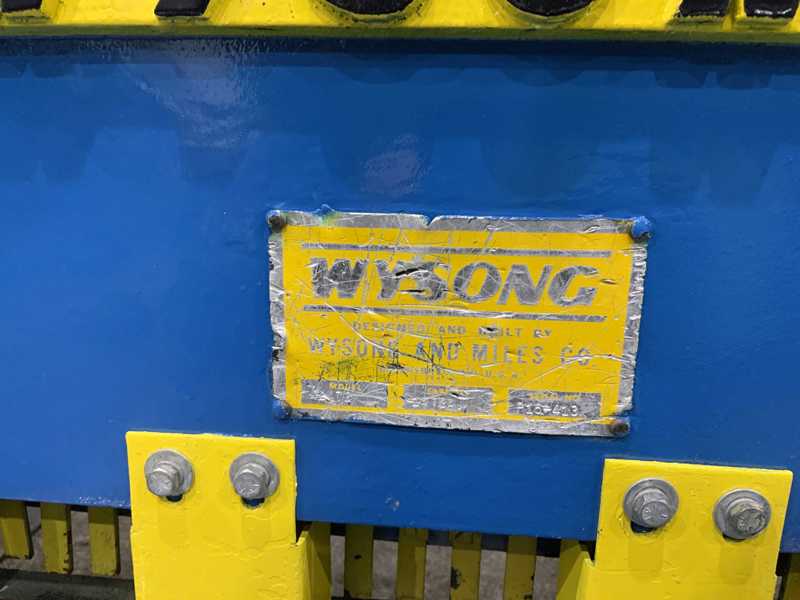 14 gauge x 6' Wysong #1472, mechanical squaring shear, 12 hold downs, 24" back gauge, 2 HP - Image 5