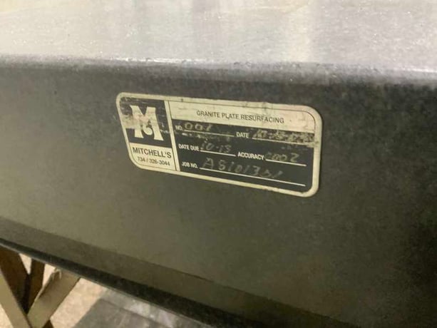 60" x 30" x 10" Mitchell, blac k granite surface plate, 3" ledge - Image 3
