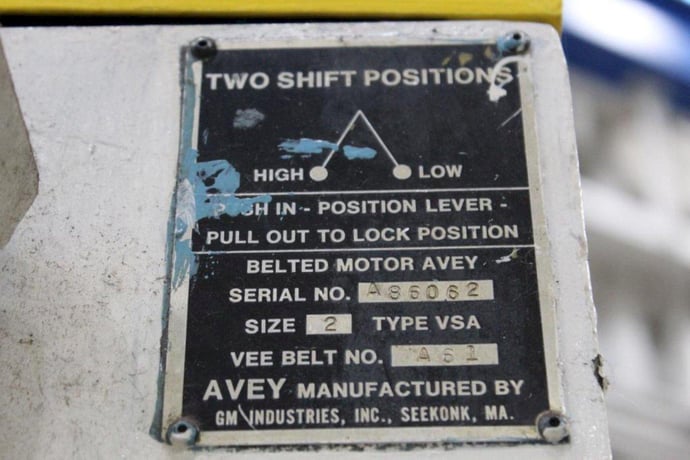Avey #VSA, drill press, Size 2, S/N A85062 - Image 7