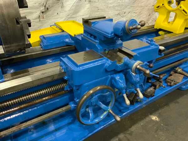 27-1/2" x 72" Lodge & Shipley #25, hollow spindle engine lathe, 20" swing over cross slide, 4-jaw 21" chuck - Image 8