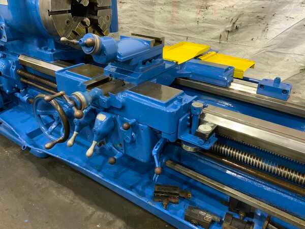 27-1/2" x 72" Lodge & Shipley #25, hollow spindle engine lathe, 20" swing over cross slide, 4-jaw 21" chuck - Image 9