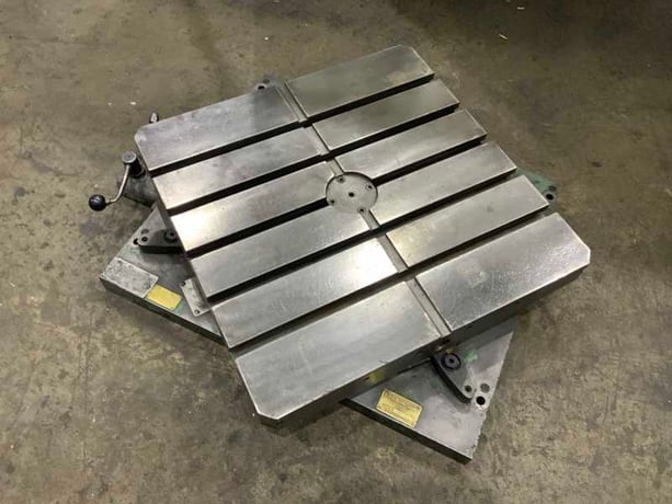 26" x 26" DeVlieg, air lift rotary table, 4000 lb. table capacity, 5 T-slots, air lift, air clamping - Image 6