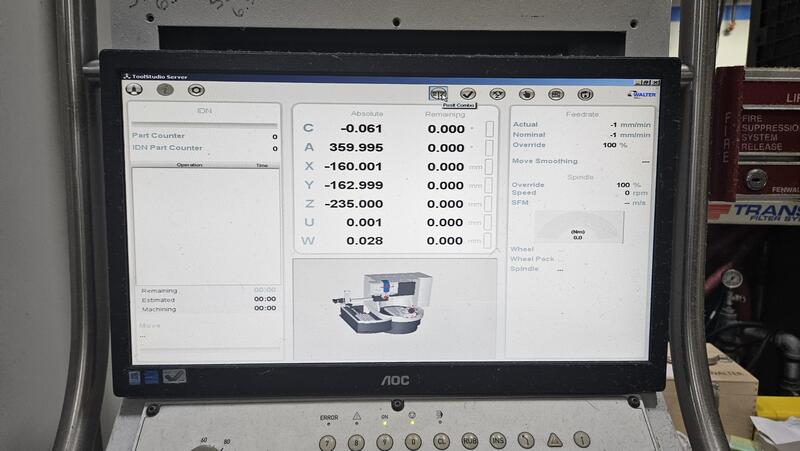 Walter #Helitronic-Mini, 12.6" X, 7.87" Y, 18.5" Z, hydraulic Steady Rest, horizontal machining center 600 - Image 3