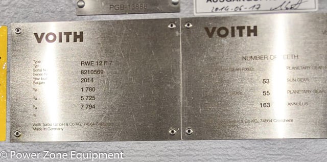 11400 HP @ 1800 RPM, Voith Vorecon #RWE-12F7, Planetary Gearbox Rotating Assembly, CW Rotation, 2.8:1 Ratio - Image 8