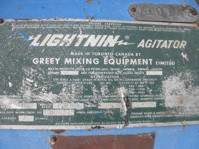 25 HP @ 1760 RPM, Lightnin #208-RSES-25, Right Angle Gearbox, 6.20 :1 Ratio, 283 RPM Output - Image 3